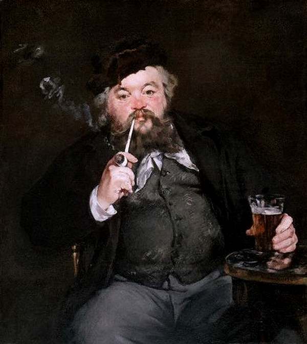 Увеличивающаяся полнота может быть связана не столько с обжорством, сколько с попытками бросить курить («За кружкой пива», Эдуард Мане). (Фото Philadelphia Museum of Art / Corbis.)