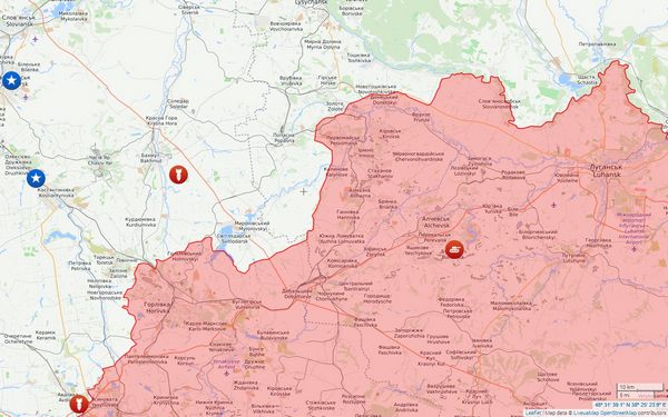 Ситуация в Восточной Украине 16 марта 2017 года, источник: liveuamap.com