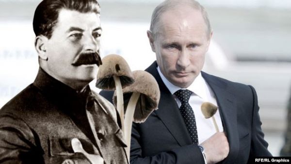 Фото:  Иосиф Сталин и Владимир Путин, коллаж