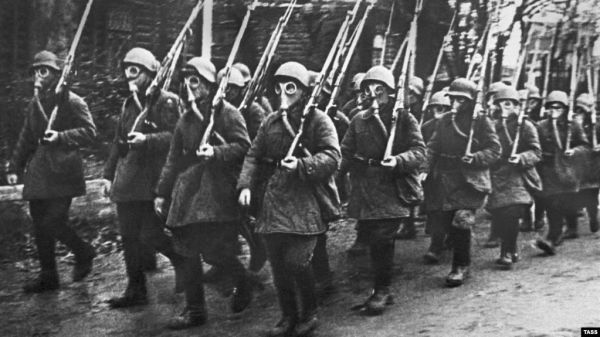 Фото:  "Рабочий батальон" Красной Пресни, 1941 год