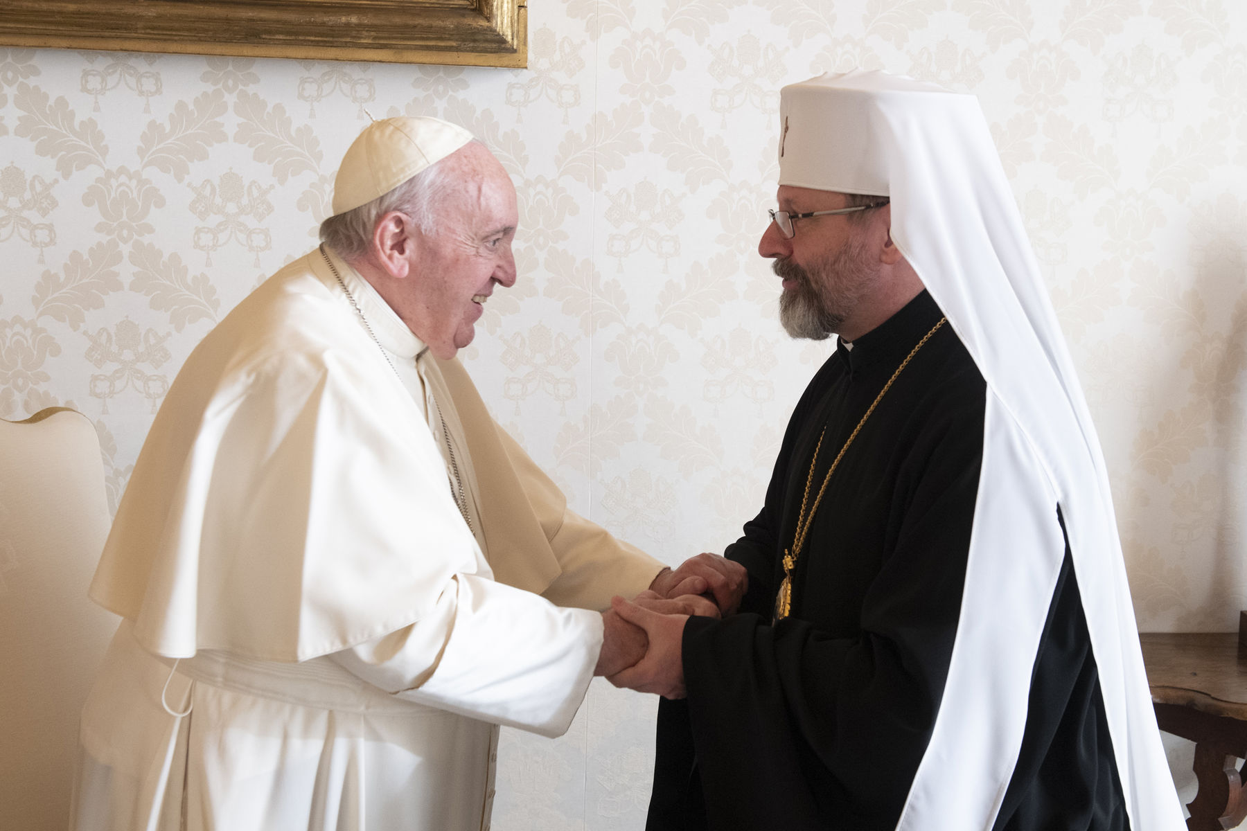  Блаженніший Святослав зустрівся із Святішим Отцем Франциском в Апостольському палаці у Ватикані