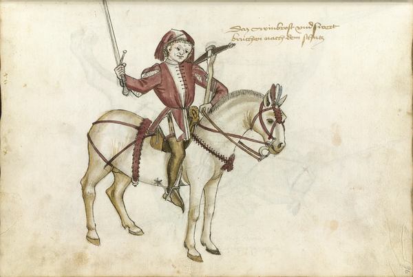 Арбалетник. Малюнок із фехтувального трактату Ганса Тальгоффера, 1459 рік