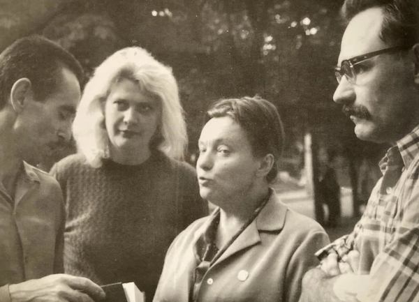 Валентин Мороз, Алла Горська, Зиновія Франко, Іван Світличний. Київ, 1968 / Фото: archive-uu.com