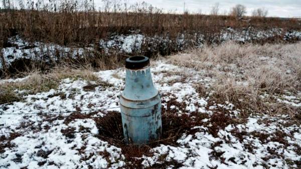 Снаряд в Луганской области