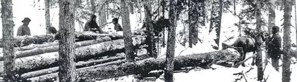 Заключенные на лесоразработках в Карелии, окрестности Медвежьегорска, 1932–1933 годы