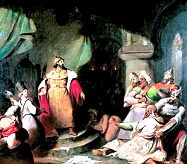 Иван III разрывает ханскую грамоту  