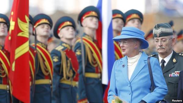 Фото:  Королева Дании Маргрете II во время визита в Москву в сентябре 2011 года.