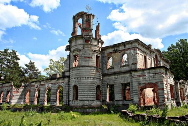 Фото:  Руины дворца рода Терещенко (с.Дениши, Житомирщина)