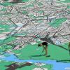 02.08. последние штрихи на инсталляции карты Берлина на Schlossplatz к празднованию 775-летия города. Фото: AP