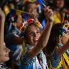 Дети в украинских костюмах на церемонии закрытия Лондонской олимпиады.Фото: AFP
