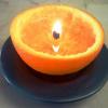 Ароматическая свеча из корки апельсина