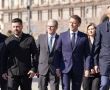 Президенти Зеленський, Макрон, канцлер Мерц у травні в Києві. Фото: Стефан Руссо