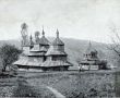 Фото:  Церква Зіслання Св. Духа 1726 року і дзвіниця 1813 року на фото до 1896 р