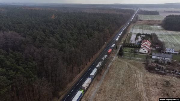 Фото:  Польсько-український кордон у Гребенному, Польща, 27 листопада 2023 року.