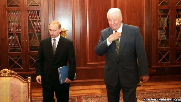 Фото:  Владимир Путин и Борис Ельцин, 1999 год