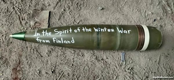 Фото:  Послання на снаряді про Радянсько-фінську війну (Зимову війну). Фото: Sig