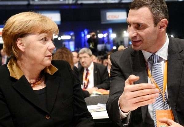 Фото:  Меркель и Кличко